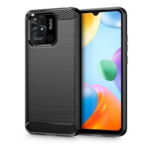 CAPA SILICONE GEL CARBON XIAOMI REDMI 10C PRETO