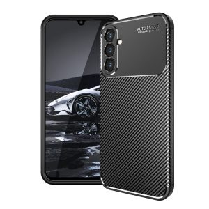 CAPA SILICONE GEL CARBON SAMSUNG GALAXY A14 PRETO AUTO FOCUS VENNUS COM PROTETOR