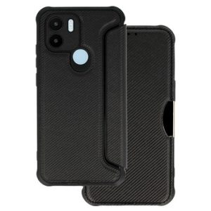 CAPA FLIP COVER XIAOMI REDMI A1 PRETO RAZOR CARBON COM PROTETOR DE CÂMERA