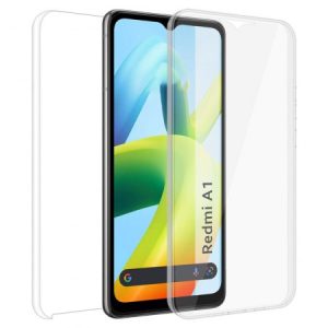 CAPA SILICONE DURA 360º XIAOMI REDMI A1/REDMI A2 TRANSPARENTE COM PROTETOR DE CÂ