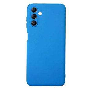 CAPA SILICONE GEL SAMSUNG GALAXY A14 AZUL COM PROTETOR DE CAMERA