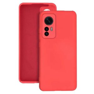 CAPA SILICONE GEL XIAOMI 12T/12T PRO VERMELHO COM PROTETOR DE CÂMERA