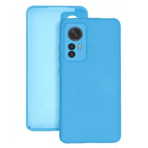 CAPA SILICONE GEL XIAOMI 12T/12T PRO AZUL COM PROTETOR DE CÂMERA
