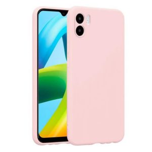 CAPA SILICONE XIAOMI REDMI A1 ROSA CLARA COM PROTETOR DE CÂMERA