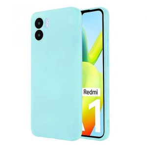CAPA SILICONE XIAOMI REDMI A1 VERDE TURQUESA COM PROTETOR DE CÂMERA