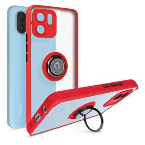 CAPA SILICONE TPU COM ANEL DE DEDO MAGNÉTICO XIAOMI REDMI A1 VERMELHO COM PROTET