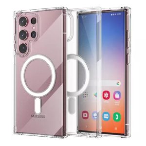 CAPA SILICONE DURA SAMSUNG GALAXY S23 ULTRA TRANSPARENTE MAGSAFE