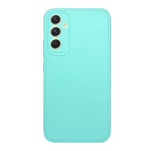 CAPA SILICONE SAMSUNG GALAXY A34 VERDE TURQUESA COM PROTETOR DE CAMERA 3D