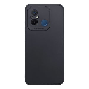 CAPA SILICONE XIAOMI REDMI 12C PRETO COM PROTETOR DE CÂMERA 3D