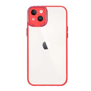 CAPA SILICONE GEL BUMPER APPLE IPHONE 14 PLUS VERMELHO COM PROTETOR DE CÂMERA EL