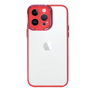 CAPA SILICONE GEL BUMPER APPLE IPHONE 14 PRO VERMELHO COM PROTETOR DE CÂMERA ELE