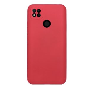 CAPA SILICONE XIAOMI REDMI 10A/9C VERMELHO COM PROTETOR DE CÂMERA