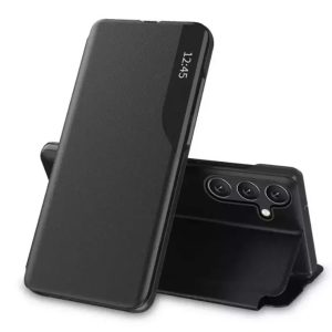 CAPA FLIP COVER SMART VIEW SAMSUNG GALAXY A34 5G PRETO COM PROTETOR DE CAMERA