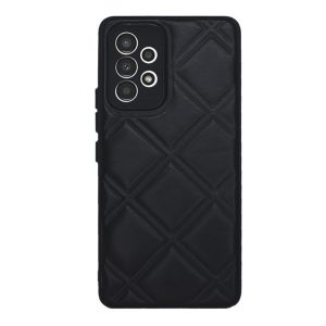CAPA SILICONE SAMSUNG GALAXY A33 5G PRETO LEATHER ALMOFADADA COM PROTETOR DE CAM