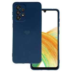 CAPA SILICONE GEL SAMSUNG GALAXY A33 5G AZUL HEART COM PROTETOR DE CAMERA