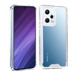 CAPA SILICONE DURA ANTI-CHOQUE XIAOMI REDMI NOTE 12 PRO PLUS 5G TRANSPARENTE COM
