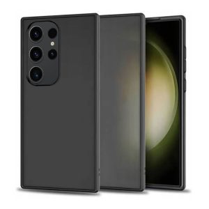 CAPA SILICONE DURA SAMSUNG GALAXY S23 ULTRA PRETO FOSCO BUMPER