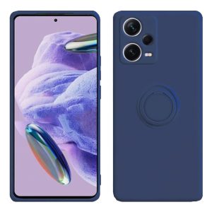 CAPA SILICONE COM ANEL DE DEDO XIAOMI REDMI NOTE 12 PRO PLUS AZUL ESCURO COM PRO
