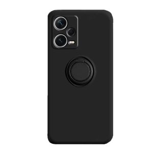 CAPA SILICONE COM ANEL DE DEDO XIAOMI REDMI NOTE 12 PRO PLUS PRETO COM PROTETOR