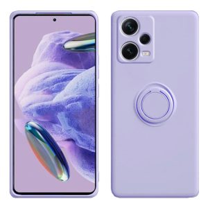 CAPA SILICONE COM ANEL DE DEDO XIAOMI REDMI NOTE 12 PRO PLUS LILAS COM PROTETOR