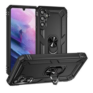 CAPA SILICONE TPU COM ANEL DE DEDO SAMSUNG GALAXY A54 5G PRETO ANTI-CHOQUE