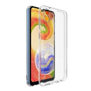 CAPA SILICONE GEL SAMSUNG GALAXY A04E TRANSPARENTE COM PROTETOR DE CÂMERA