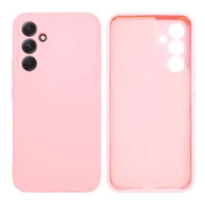 CAPA SILICONE GEL SAMSUNG GALAXY A54 5G ROSA COM PROTETOR DE CÂMERA ROBUSTA