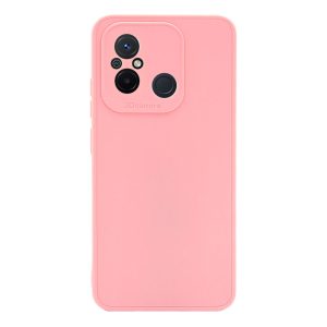 CAPA SILICONE XIAOMI REDMI 12C ROSA COM PROTETOR DE CÂMERA 3D