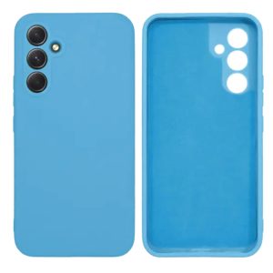 CAPA SILICONE GEL SAMSUNG GALAXY A54 5G AZUL COM PROTETOR DE CÂMERA ROBUSTA