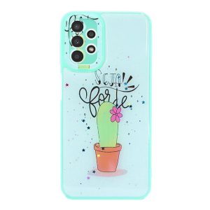 CAPA SILICONE DURA SAMSUNG GALAXY A13 VERDE CACTUS COM PROTETOR DE CAMERA