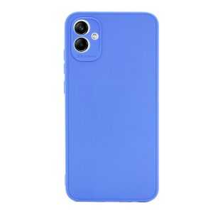 CAPA SILICONE GEL SAMSUNG GALAXY A04E AZUL COM PROTETOR DE CÂMERA 3D