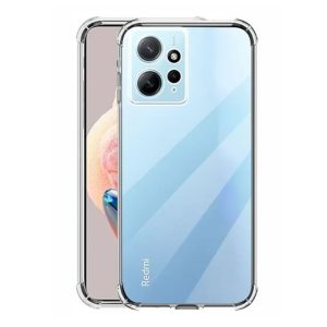 CAPA SILICONE ANTI-CHOQUE XIAOMI REDMI NOTE 12 4G TRANSPARENTE COM PROTETOR DE C