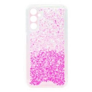 CAPA SILICONE DURA ANTI-CHOQUE SAMSUNG GALAXY A34 5G BRANCO ROSA BRILHANTE COM P