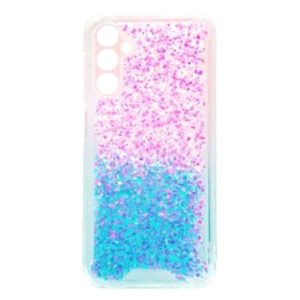 CAPA SILICONE DURA ANTI-CHOQUE SAMSUNG GALAXY A34 5G ROSA AZUL BRILHANTE COM PRO