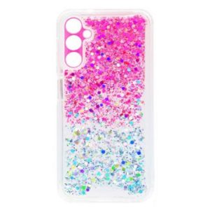 CAPA SILICONE DURA ANTI-CHOQUE SAMSUNG GALAXY A34 5G ROSA PRATA BRILHANTE COM PR