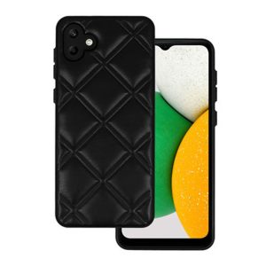 CAPA SILICONE SAMSUNG GALAXY A04 PRETO LEATHER ALMOFADADA COM PROTETOR DE CÂMERA