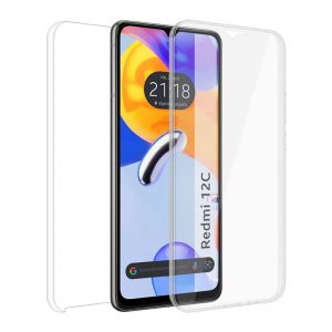 CAPA SILICONE DURA 360?? XIAOMI REDMI 12C TRANSPARENTE COM PROTETOR DE CAMERA