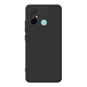 CAPA SILICONE GEL XIAOMI REDMI 12C PRETO COM PROTETOR DE CÂMERA