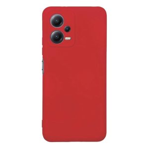 CAPA SILICONE XIAOMI REDMI NOTE 12 5G/POCO X5 PRO VERMELHO COM PROTETOR DE CAMER