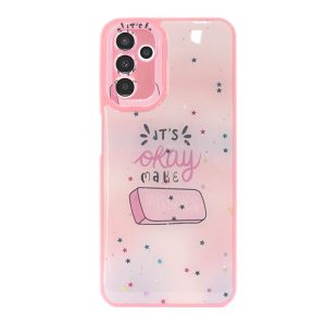 CAPA SILICONE DURA SAMSUNG GALAXY A14 ROSA MISTAKES COM PROTETOR DE CAMERA