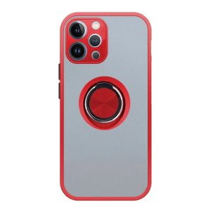CAPA SILICONE TPU COM ANEL DE DEDO MAGNÉTICO XIAOMI REDMI 12 4G VERMELHO COM PRO