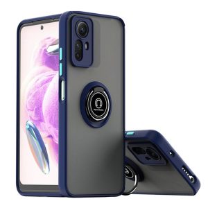 CAPA SILICONE TPU COM ANEL DE DEDO MAGNETICO XIAOMI REDMI NOTE 12S 4G AZUL COM P
