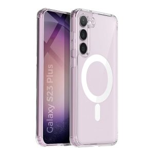 CAPA SILICONE DURA SAMSUNG GALAXY S23 PLUS TRANSPARENTE MAGSAFE