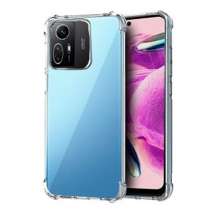 CAPA SILICONE ANTI-CHOQUE XIAOMI REDMI NOTE 12S TRANSPARENTE COM PROTETOR DE CAM