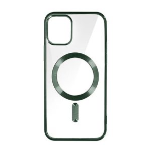 CAPA SILICONE GEL BUMPER APPLE IPHONE 11 VERDE MAGSAFE