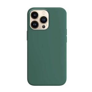 CAPA SILICONE APPLE IPHONE 15 PRO MAX VERDE ESCURO