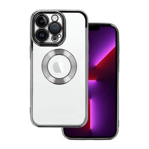 CAPA SILICONE GEL BUMPER APPLE IPHONE 13 PRO MAX PRETO COM LENTE PROTETORA DE CÂ