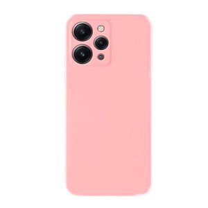 CAPA SILICONE GEL XIAOMI REDMI 12 ROSA COM PROTETOR DE CÂMERA ROBUSTA