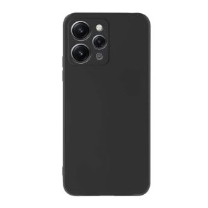 CAPA SILICONE GEL XIAOMI REDMI 12 PRETO COM PROTETOR DE CÂMERA ROBUSTA
