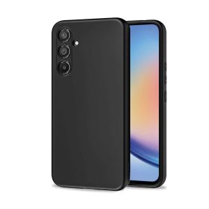 CAPA SILICONE GEL SAMSUNG GALAXY A34 5G PRETO COM PROTETOR DE CAMERA ROBUSTA